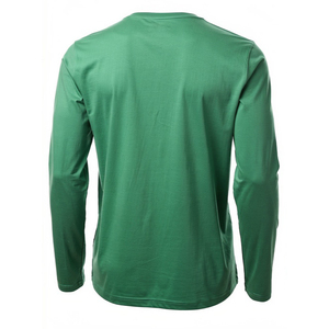 T-shirt à manches longues pour homme, col rond, tricoté, décontracté, coupe classique, couleur unie, 100% coton - Product Image 2