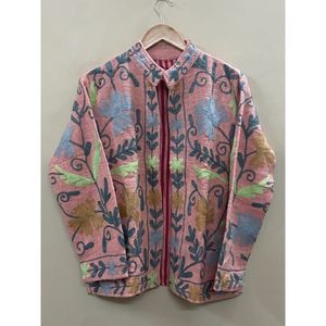 Women's Handmade Multicolored Suzani TNT Winter <b>Jacket</b> Free Size Cotton Embroidered <b>Jacket</b> Design Handmade Craftsmanship India - Product Image 6