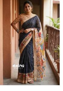 Sari en polyester imprimé pour femme, séchage rapide, sans plis, décontracté, pour fêtes, Diwali, vêtements ethniques traditionnels, tenue drapée - Product Image 2