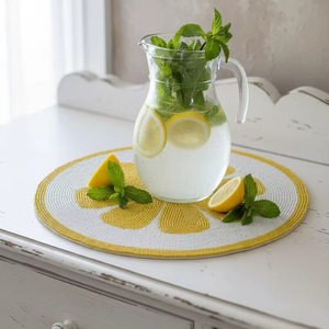 Luxury Handmade Non-Slip Beaded Customizable Design Durable Washable MS Handicraft <b>Table</b> <b>Placemat</b> - Product Image 1