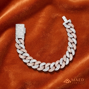 สร้อยข้อมือลูกปัดมอยส์ซอไนต์ชุบทอง18K สุดหรูของขวัญสำหรับผู้ชายผู้หญิงเทรนด์ - Product Image 3