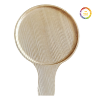 Bandeja de Madera Natural Sólida con Bordes Limpios para Encimera de Cocina, Mesa de Centro, Almacenamiento Decorativo y Presentación del Hogar
