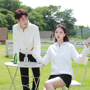 High Quality Women Sweater Long Sleeve Zipper Hooded Sweatshirt Logo Printed Class Party Uniform - Product Image 4