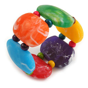 สร้อยข้อมือเรซิ่นสีน้ำเงินคุณภาพสูงน่ารัก ลูกปัดสีเขียวคลาสสิก ดีไซน์ไม่ซ้ำใคร พรีเมียม สำหรับทุกเพศ สวมใส่สบาย มีสไตล์ เครื่องประดับแฟชั่นสำหรับงานแต่งงาน ผู้หญิง - Product Image 4
