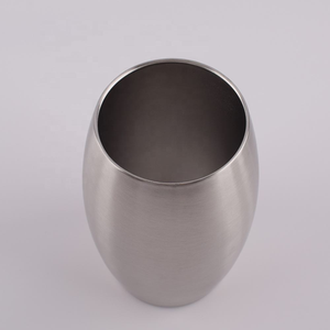 Copa de Vino sin Tallo con Logotipo Personalizado, Vaso de Vino Aislado de Doble Pared de Acero Inoxidable con Tapa - Product Image 3