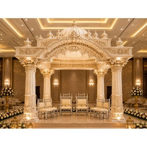 Mandap de Boda de Fibra de Vidrio Elegante y Personalizado en Color de Lujo, Estructura de Domo, Mandap Maharaja Vidhi para Ceremonia de Boda India Premium - Product Image 1