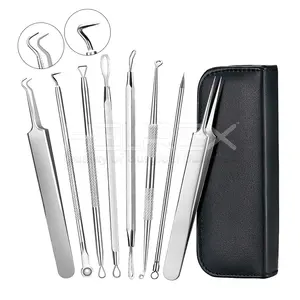 blackhead remover comedone extractor for Whitehead Popping Zit Removing for Nose Face Blackhead Acne Pimples Removal Kit