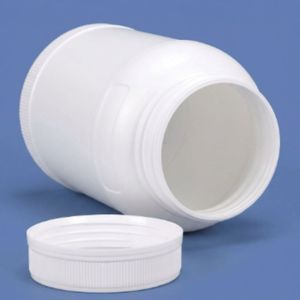 Round Wide Mouth Fluorinated HDPE <b>Plastic</b> Bottle 2L White with Tamper Evident Screw <b>Cap</b> for Organic Solvents Vietnam FactoryMFG - Product Image 3