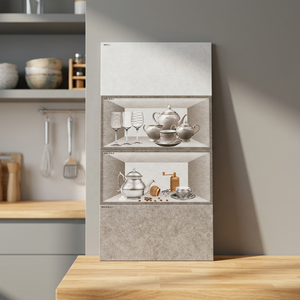 Grey Porcelain Ceramics Kitchen <b>Wall</b> Floor Tiles 300x600mm Glossy Polished Firebrick Classic Interior Designer Tiles - Product Image 4