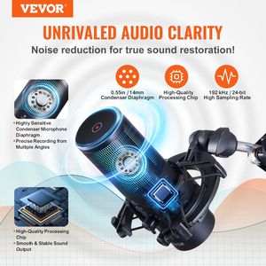 Kit microfonico professionale 192 KHz/24 bit USB 11 RGB effetti di illuminazione Mute cuffie con filtro Jack Pop montaggio Shock Boom - Product Image 2