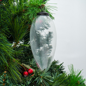 เครื่องประดับคริสต์มาสรูปหยดน้ำแก้วใสแบบขายส่ง ลูกบอลแขวนใส ตกแต่งต้นไม้แบบมินิมอล - Product Image 2