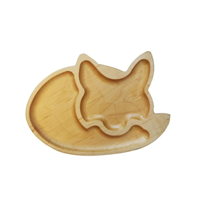Bandeja de servir de madera artesanal con forma de oso, con 2 compartimentos, organizador ecológico para aperitivos y condimentos, utensilios de cocina rústicos. - Product Image 6