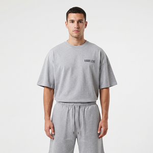 Ensemble de t-shirts et shorts d'été pour hommes, respirant, taille oversize, ensemble pour jumeaux - Product Image 1