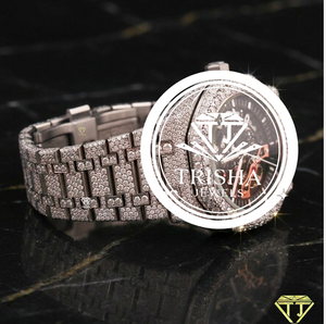 Reloj de Diamantes Moissanite de Alta Gama con Movimiento Automático Visible, Piedras VVS y Diseño de Lujo - Product Image 1