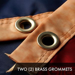 ธงชาติอเมริกา 2 ชิ้น ขนาด 3x5 ฟุต ลายดาวปักสีชา ผลิตจากโพลีเอสเตอร์ 420D สไตล์อเมริกัน - Product Image 2