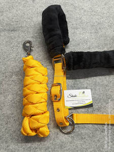 2023 Offre Spéciale cheval équestre réglable doux noir polaire rembourré en Nylon licou cheval corde de plomb OEM/ODM Options de personnalisation - Product Image 3