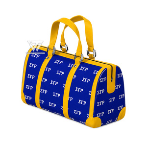 Sac de voyage en toile pour sororité grecque Sigma Gamma Rho, personnalisable avec logo, grande capacité, sac de sport et de week-end, fabricant OEM - Product Image 1