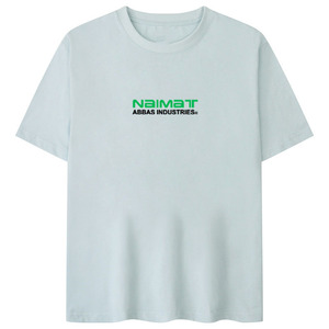 เสื้อยืดทรงบ็อกซี่หนานุ่มพิเศษสำหรับผู้ชาย สีเขียวเซจ ผ้าฝ้ายหนา ทรงไหล่ตก สไตล์สตรีทแวร์ลำลอง แขนสั้น - Product Image 4