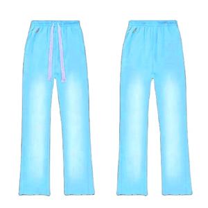 Pantalones de Mujer con Lavado Ácido del Mejor Fabricante, Logotipo Personalizado, Pantalones de Mujer con Lavado Ácido Transpirables de Moda, Ropa Casual Urbana en Todas las Tallas - Product Image 4