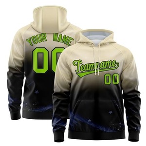 Sudadera con Capucha Degradada para Hombre, de Forro Polar de Poliéster Sublimado, con Manga Raglán, Nombre, Número y Logotipo Personalizados, Estilo Casual Urbano para Otoño - Product Image 3
