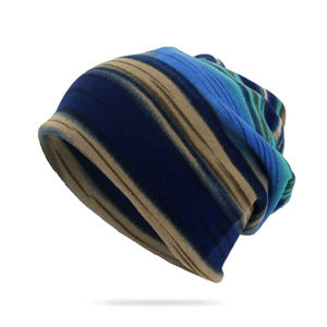 Unisex Slouchy Beanie <b>Hat</b> <b>Winter</b> Warm Striped Knit Skull Cap Hip Hop Baggy Soft Fleece Lined Outdoor Casual Thermal Headwear - Product Image 1