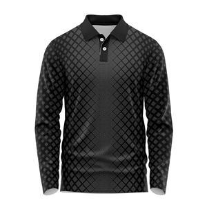 Chemise polo à manches longues pour homme, tissu polyester respirant, style décontracté, chemises de pêche, vente en gros, fabricant de vêtements avec logo personnalisé - Product Image 2