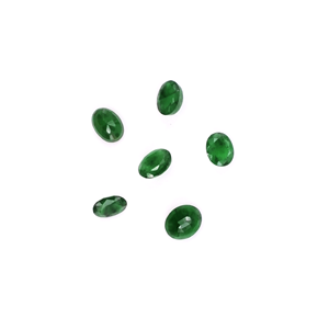 Esmeraldas naturales de Zambia calibradas en forma ovalada de 3x4 mm, piedras preciosas facetadas sueltas para la fabricación de joyas, listas para usar. - Product Image 3