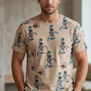 Camiseta de Alta Calidad con Bordado 3D Personalizado, Algodón Suave, Cómoda, Informal, Moderna, Ecológica, Transpirable para Hombre - Product Image 3