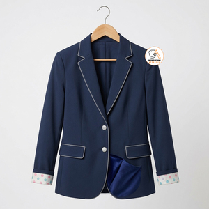 Jack Jill America Women's White Tailored Jacket Blazer Elegant Casual <b>Office</b> Wear Regular Fit Stylish Professional Embroidered - Product Image 1