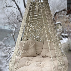 Handmade Macrame <b>Hammock</b> Chair Indoor Swing Hanging Chair - Product Image 1