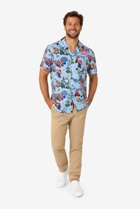 Chemise homme à manches courtes, style hawaïen tropical, décontractée, boutonnée, imprimé floral coloré, pour les vacances, motif jungle, été - Product Image 6