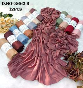 Écharpe en lin et acrylique multicolore effet plume, respirante, prix abordable, vente en gros, contactez-nous 00918956633655 - Product Image 3