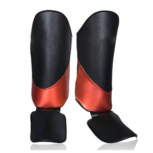 Wholesale PU Leather EVA Boxing Shin Guards Professional Protection Adjustable Breathable Customizable <b>Training</b> Muay Thai - Product Image 5