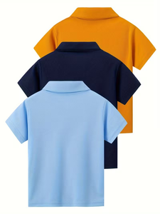 Youngsters' Summer Shirts Casual Preppy Style Solid Color Sleeveless Breathable 100% Cotton Jersey Compressed Plus Size-for Boys - Product Image 3