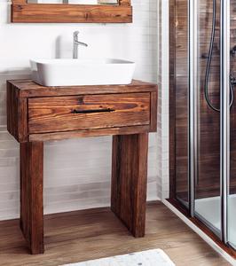 Mueble de Baño de Madera con Cajón de Almacenamiento, Mueble de Lavabo de Madera, Mueble de Baño Moderno para el Hogar - Product Image 2