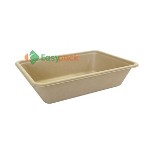 500 ml 100% biodegradable pulp packaging food container boxes