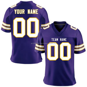 Maillots de football américain imprimés, t-shirts à manches courtes, vêtements de sport d'équipe de haute qualité pour hommes, protection UV 100% - Product Image 5
