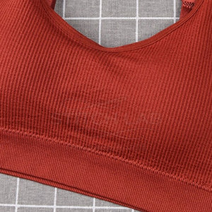 Sujetador Deportivo STITCH LAB de Alta Calidad para Mujer, Transpirable, con Logotipo Frontal Simple, Alto Soporte, Ecológico, de Spandex/Poliéster, para Fitness - Product Image 4