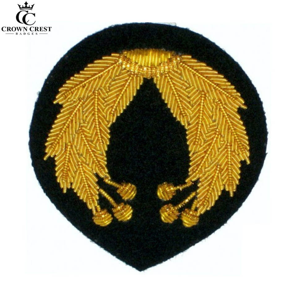 Sample Crown Design New Design Bullion Blazer Badges With Fine Goldwork Embroidery Elegant ...