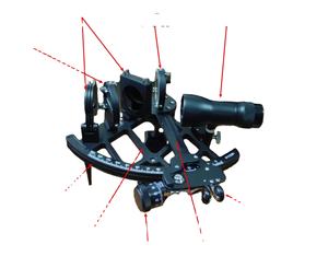 Sextant allemand noir avec boîte en bois dur, fait à la main, finition noire, pour la décoration de la maison, de l'hôtel quantité minimale de commande - Product Image 1