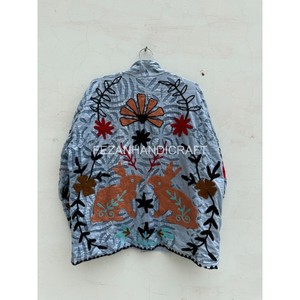 Chaqueta de Algodón con Bordado Floral y Apliques, Estilo Boho Chic, Chaqueta de Organdy, Venta al Por Mayor - Product Image 5