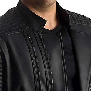 <b>Men</b> Premium Genuine Leather <b>Jacket</b> Soft Comfortable Classic Full Zip Durable Casual Regular Fit Fashion Outerwear Breathable - Product Image 6