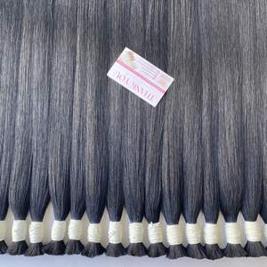 Extensiones de cabello humano real vietnamita de alta calidad de grado 12A, color negro a granel recto, proveedor mayorista de varios colores - Product Image 3