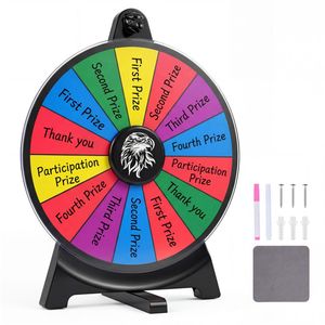 Ruota della Fortuna Personalizzabile a 14 Scomparti Multicolore con Supporto Pieghevole e Ruota da Tavolo Riscrivibile per Eventi e Feste - Product Image 4