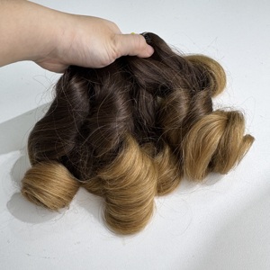 Magic Curly Precio al por mayor 100% Raw Virgin Peluca de cabello humano vietnamita Ombre Blonde Super Extensiones de cabello doble dibujado - Product Image 5