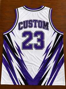 Conjunto de Uniforme de Baloncesto Personalizable - 100% Poliéster Transpirable de Secado Rápido, Cintura Elástica, Cuello en V, Impresión Digital, Colores y Logotipo Personalizados - Product Image 2