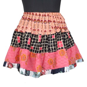 New Gypsy Indian <b>Patchwork</b> Boho Hippy Dropped Waist Midi <b>Skirt</b> Sexy Breathable Cotton Boho Stylish Festival Summer Wear - Product Image 6