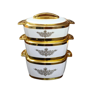 Indian Wholesale Exporter Selling Top Premium Food Grade Quality Casseroles 3 pcs <b>Set</b> Available with Pot Cover at Best Price - Product Image 1