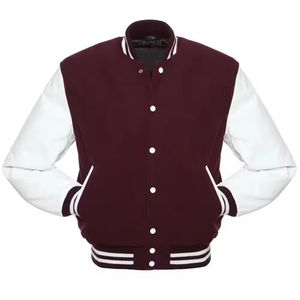 Chaqueta Varsity de Béisbol de Lana para Hombre, Corte Regular, Estilo Letterman con Parches Bordados, Chaqueta de Invierno Casual y Elegante - Product Image 2