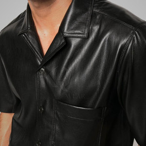 Camisas de Cuero Duraderas para Hombre, Ajuste Cómodo, Material Ligero y Suave, Adecuadas para Uso Diario en la Oficina y Casual - Product Image 5